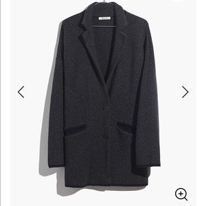 Madewell Herringbone Blazer Sweater Jacket